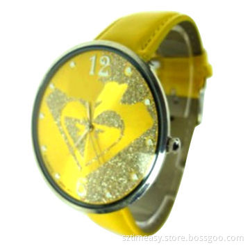 Fashion stainless steel watches with soft silicone strap